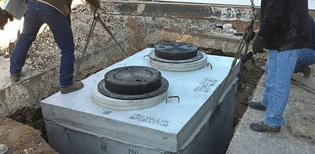 Grease trap installation for a commercial property drainage system in Albuquerque, NM