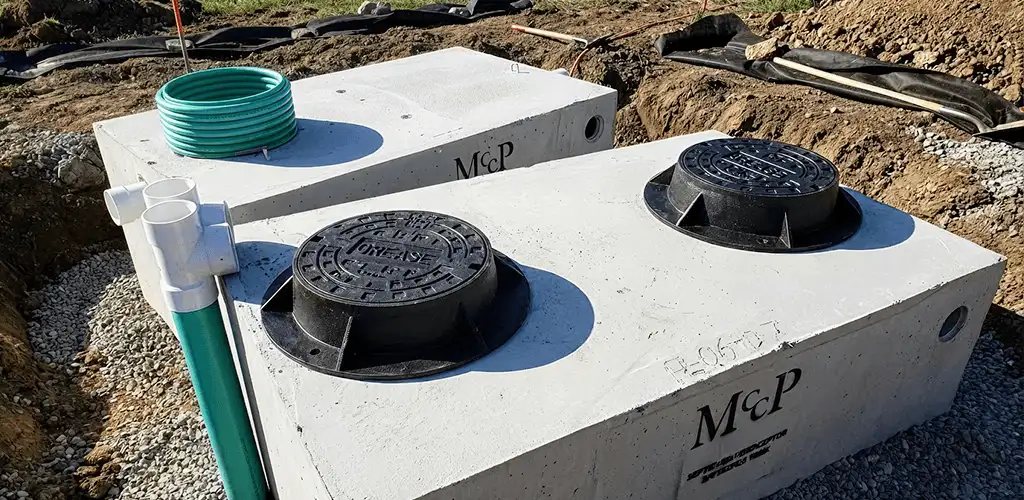 Grease trap installation unit set in place for drainage protection in Albuquerque, NM