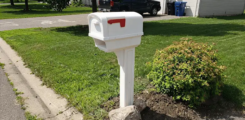 Mailbox installation for a residential curbside mailbox in Albuquerque, NM