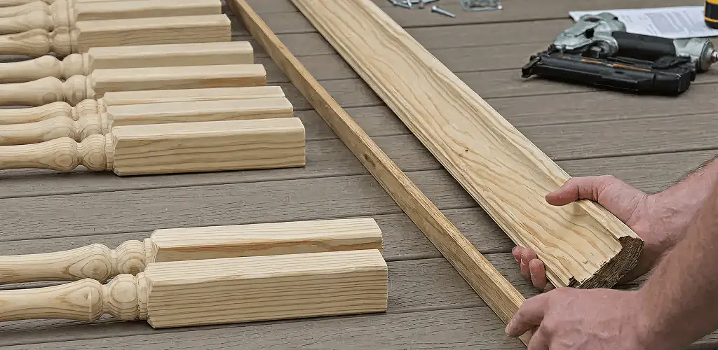 Handrail installation materials and wood components for stair rail work in Albuquerque, NM